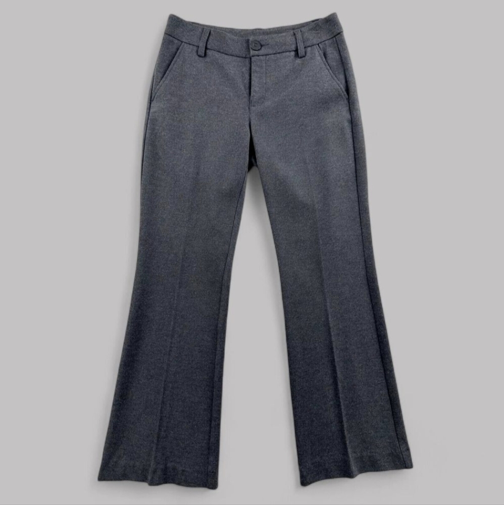 Cabi The Promotion Trouser Flare Leg Women's Grey Twill Pants Size 4 U